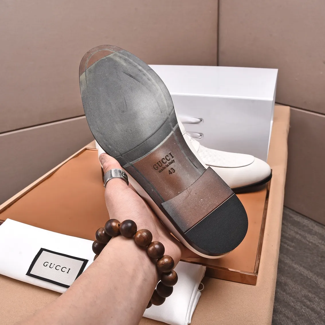 Men's shoes💰540📛📛Original (water-dyed cowhide) Gucci GUCCI official website formal shoes🌀 Italian🇮🇹imported cowhide➕top imported water-dyed cowhide lining💋Finely handmade original bottom, the real thing looks better when photographed in person Standard size 38-44